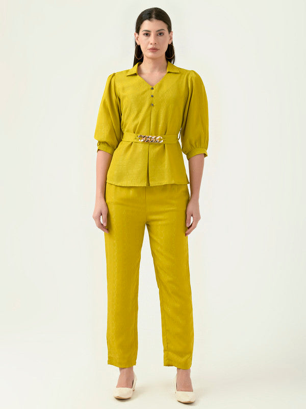 Albion Women Smart Premium Mustard Co-ord set