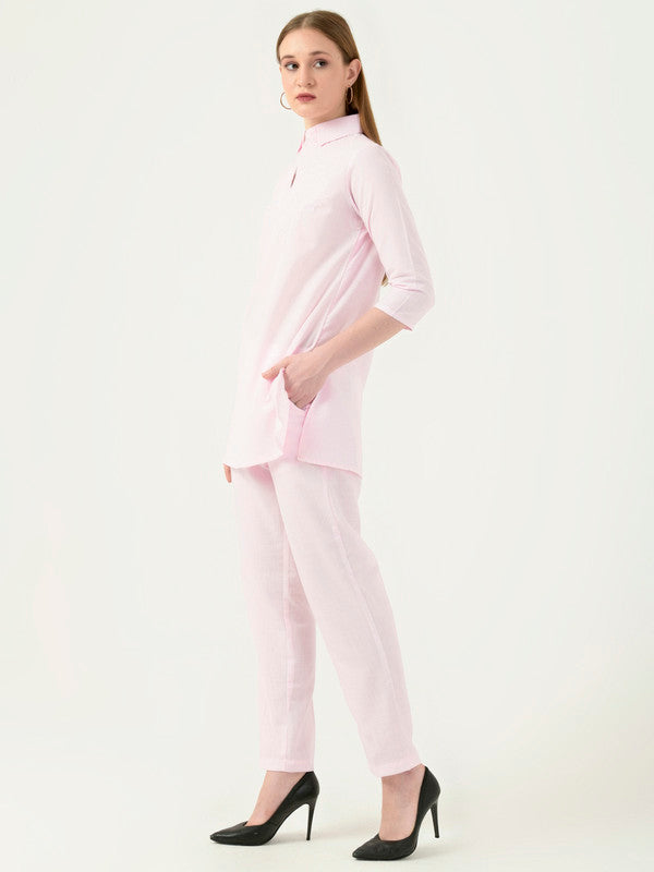 Albion Women Smart Premium Peach Co-ord set