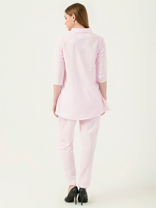 Albion Women Smart Premium Peach Co-ord set