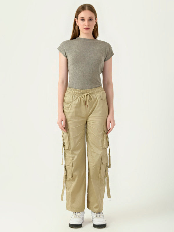 Albion Women Smart Premium Khakhi Casual Jogger