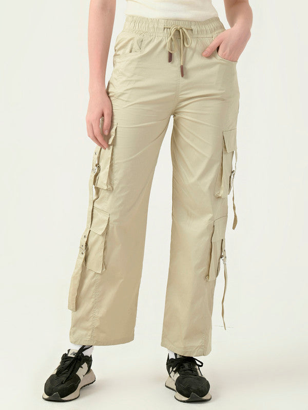 Albion Women Smart Premium Beage Casual Jogger