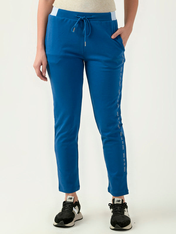 Albion Women Smart Premium Denim Blue Trackpant