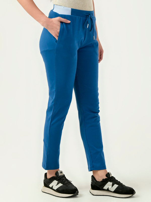 Albion Women Smart Premium Denim Blue Trackpant