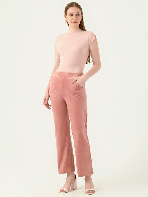 Albion Women Smart Premium Peach Trousers