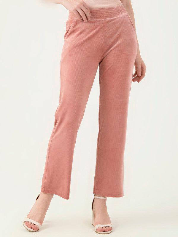 Albion Women Smart Premium Peach Trousers