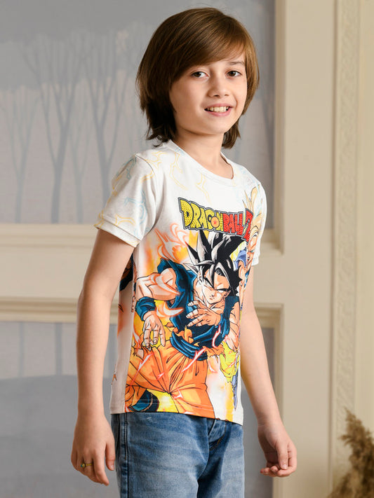 Albion Premium Boys Napoleon White (Dragonball Z) T-shirt