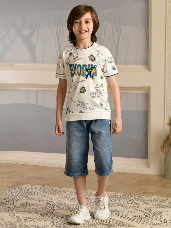 Albion Premium Boys Adams Apple White T-shirt