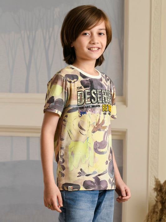 Albion Premium Boys Bambini Yellow T-shirt