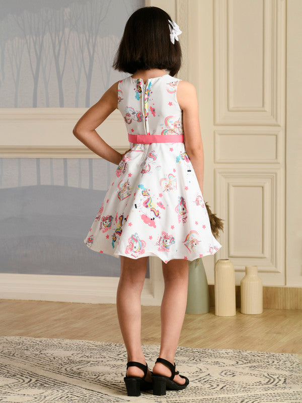 Albion Premium Girls Napoleon White Frock