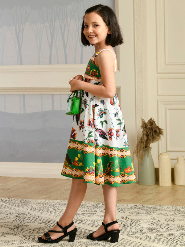 Albion Premium Girls Mac Two Green Frock