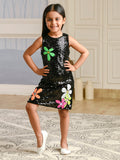 Albion Premium Infants Kittens Black Frock