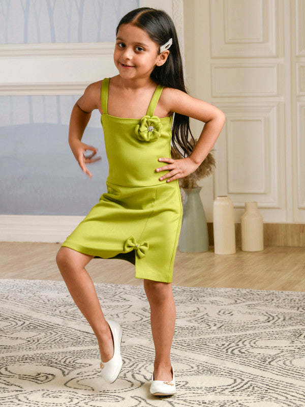 Albion Premium Infants Kittens Green Frock