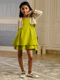 Albion Premium Girls Innocence Neon Green Frock