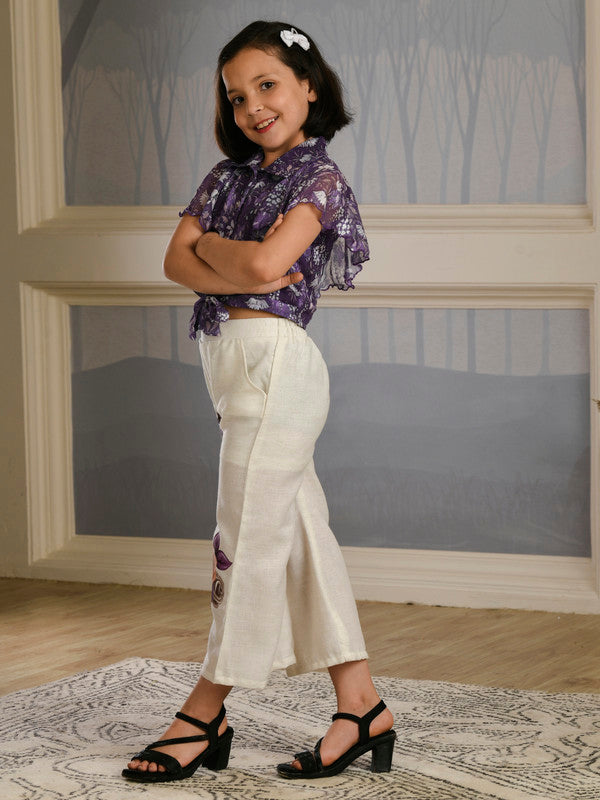 Albion Premium Girls Set Be Kids Purple Skirt Top