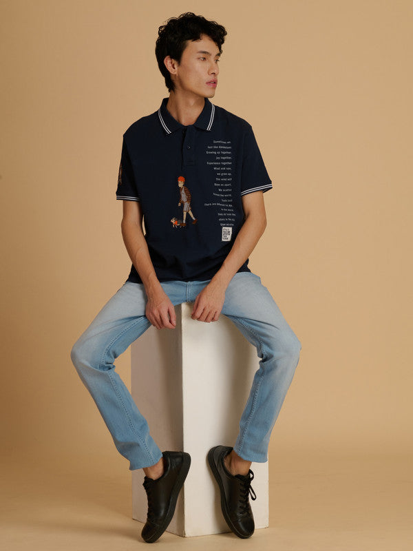 Albion Premium Men Navy T-Shirt