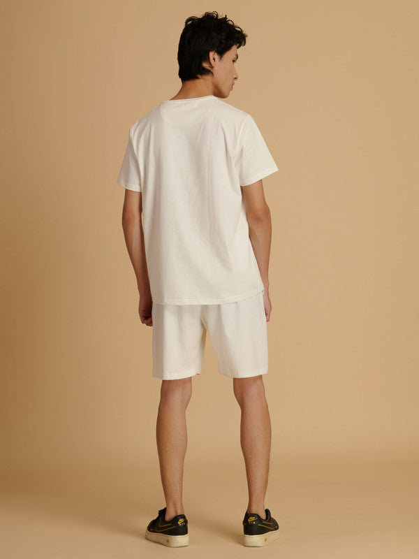 Albion Premium Men White Co-ord set