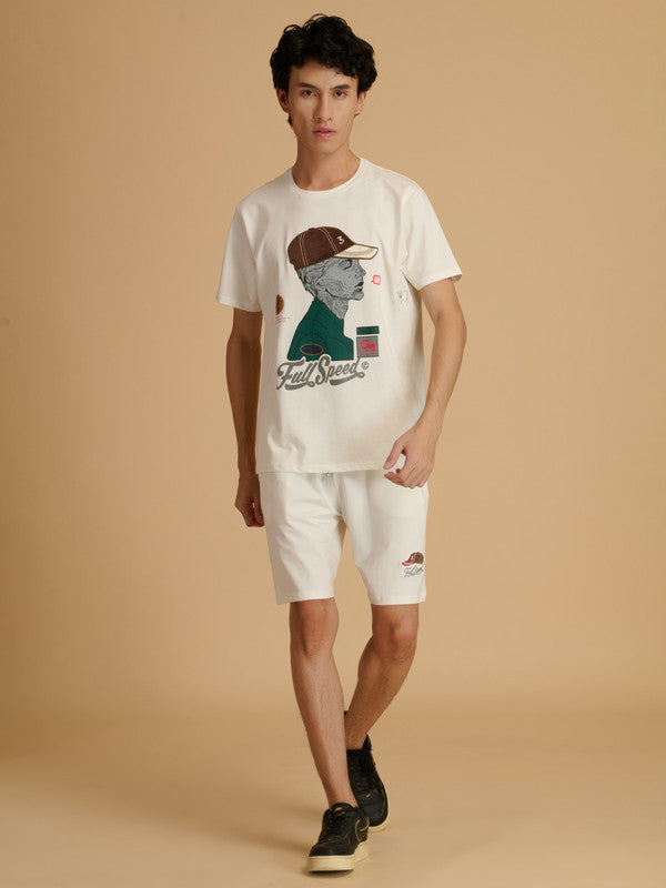Albion Premium Men White Co-ord set