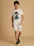 Albion Premium Men White Co-ord set