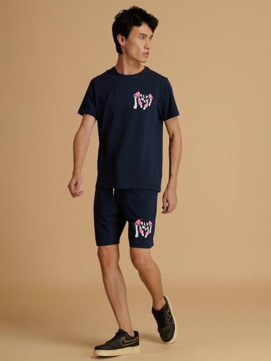 Albion Premium Men's Matching Cord Set | Short Sleeve Top + Shorts | Daily Wear