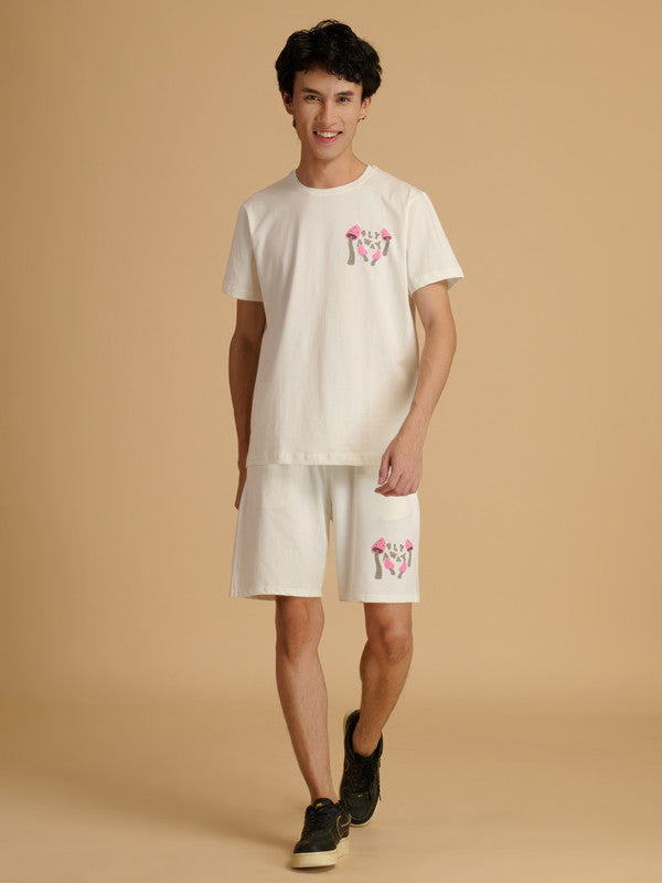 Albion Premium Men White Co-ord set