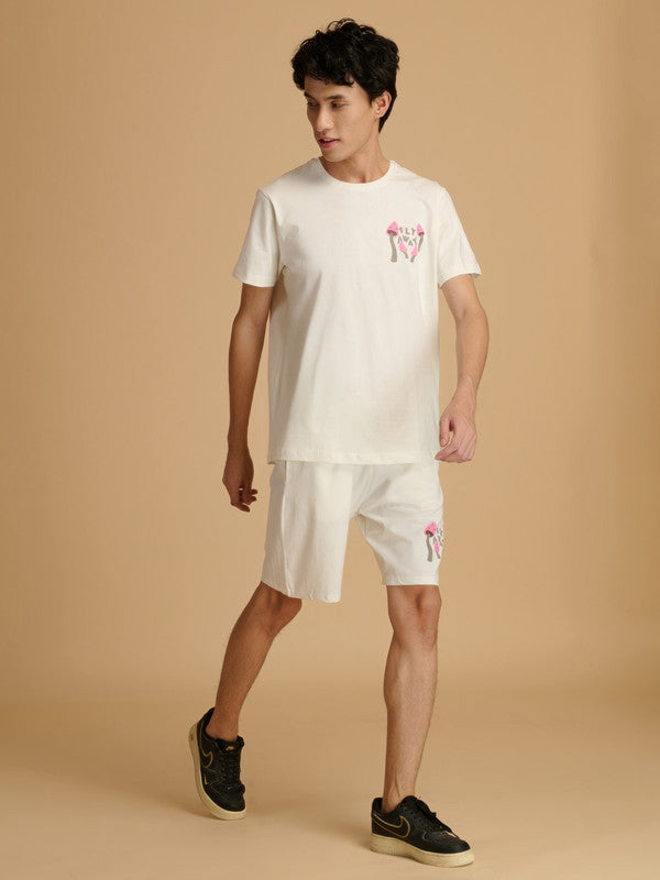 Albion Premium Men White Co-ord set