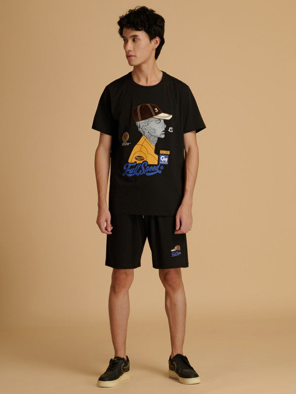 Albion Premium Men Black Co-ord set