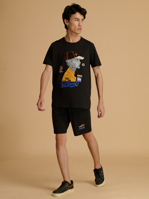 Albion Premium Men Black Co-ord set