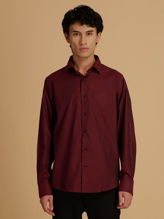 Albion Premium Men Mehroon Shirt Fs