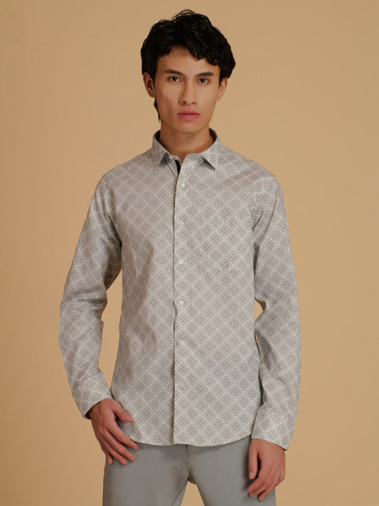 Albion Premium Men Cream Shirt Fs