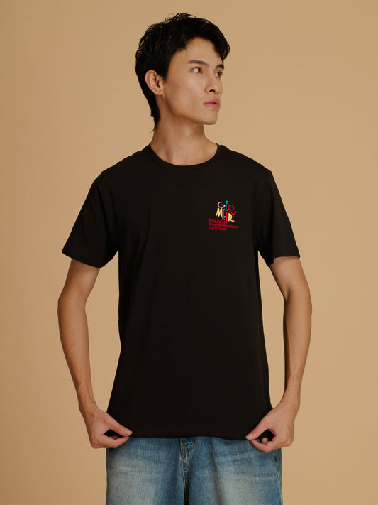 Albion Premium Cyan Black Men T-Shirt