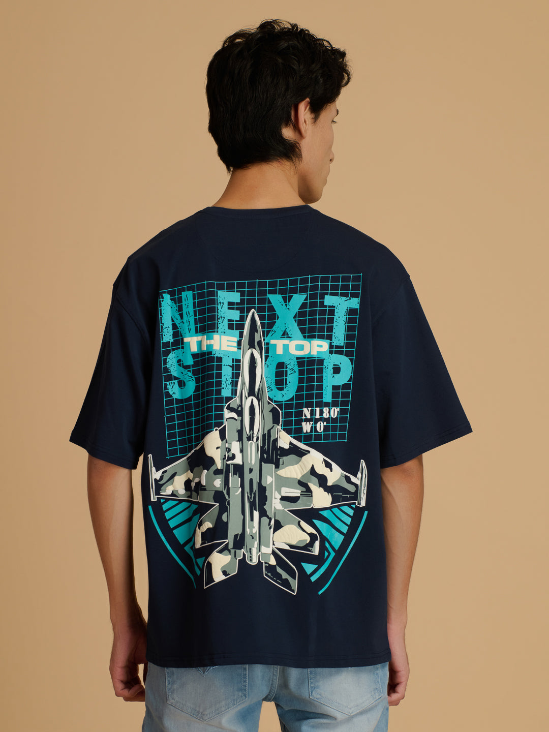 Albion Premium Cyan Navy Mens T-Shirt