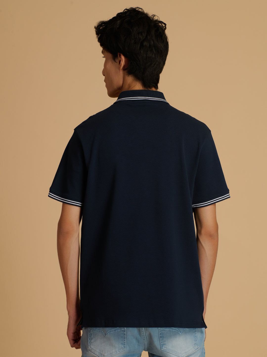 Albion Premium Cyan Navy Mens T-Shirt
