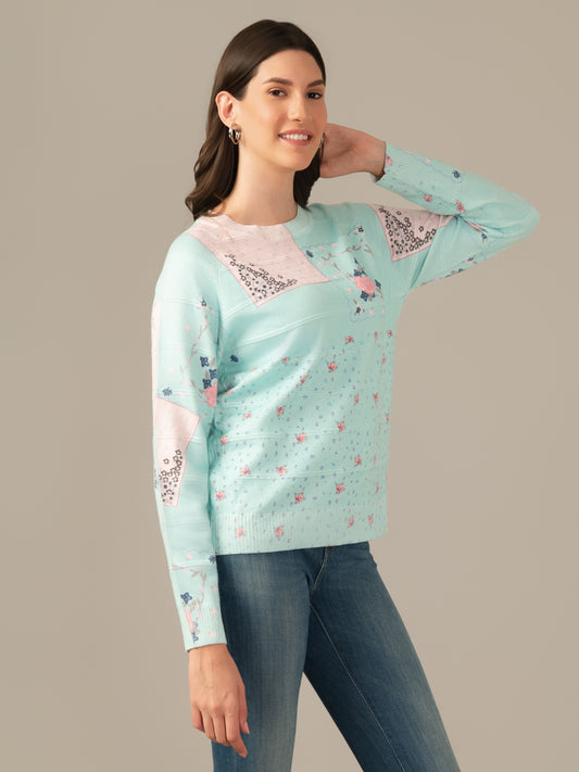 Women’s Wool Knit Sweatshirt – Everyday Comfort Green