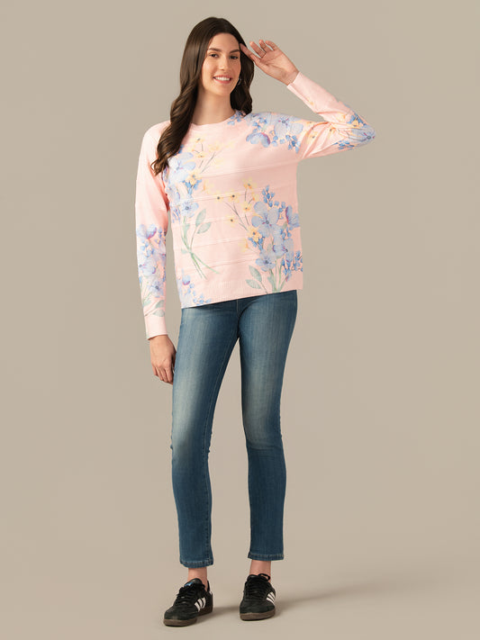 Albion Premium Girls & Women Classic Sweatshirt Peach