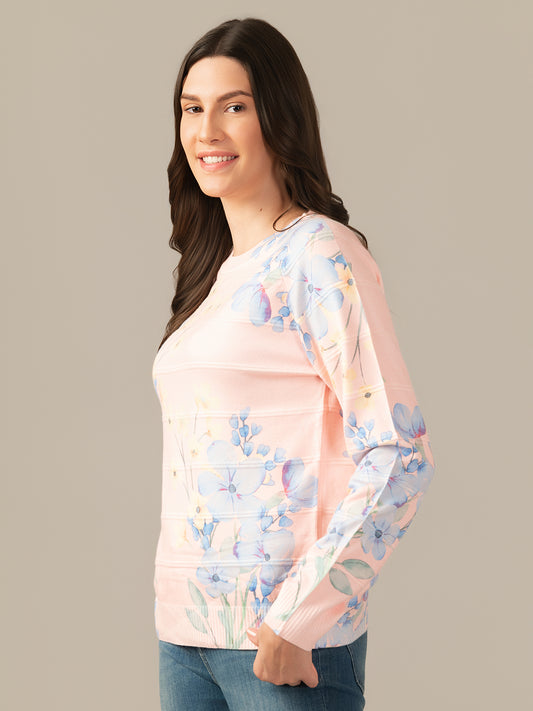 Albion Premium Girls & Women Classic Sweatshirt Peach