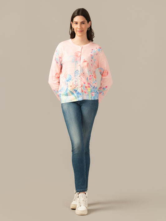 ALBION Women’s Chicago Winter Cardigan - off peach