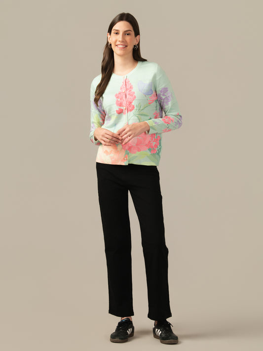 Albion Premium Girls & Women Green Classic Cardigan – Cozy & Chic Layering Top