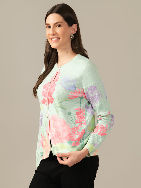 Albion Premium Girls & Women Green Classic Cardigan – Cozy & Chic Layering Top