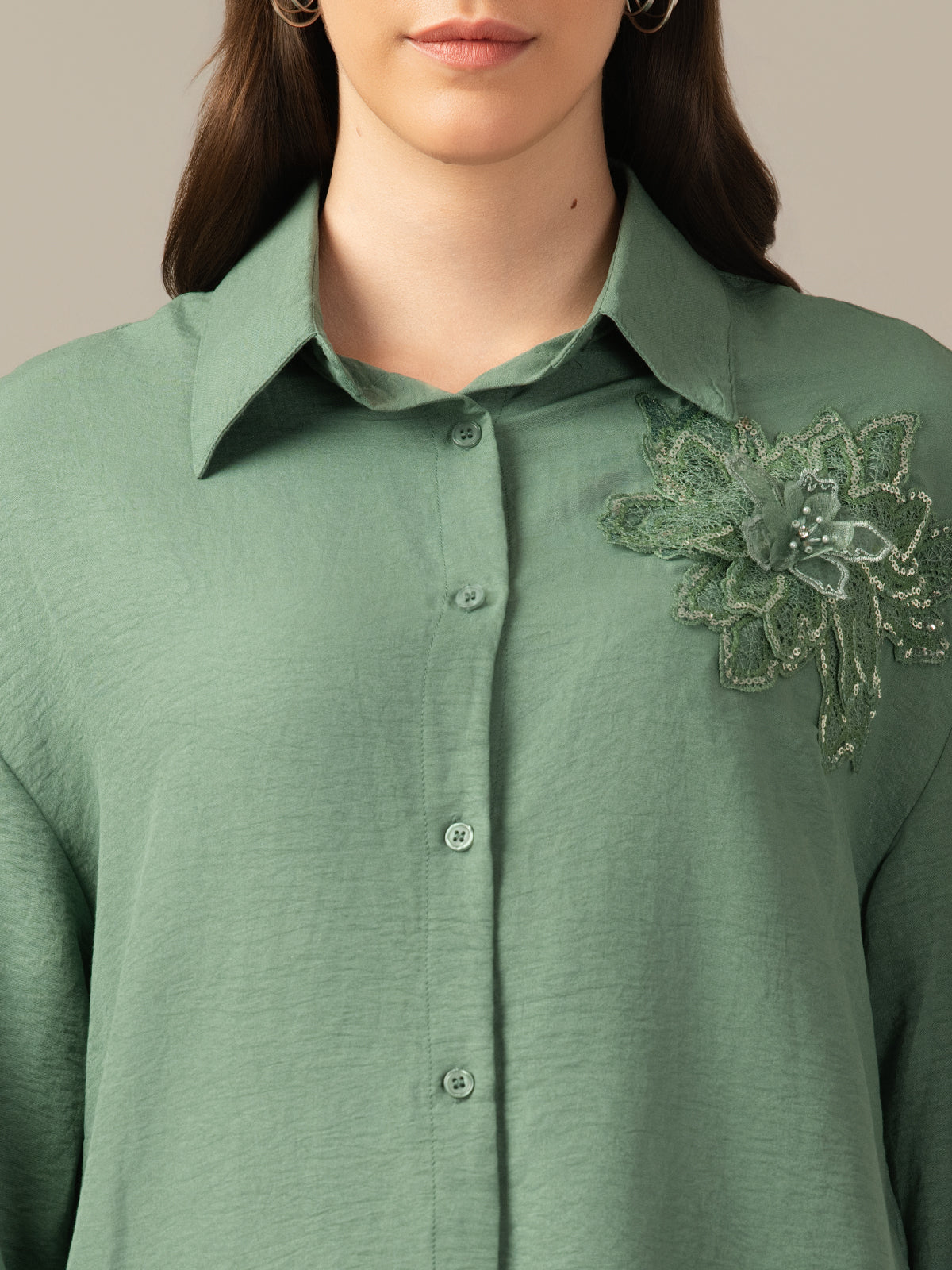 LADIES CHICAGO GREEN CORD-SET