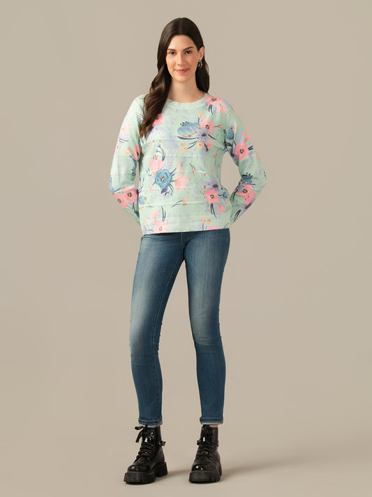 Albion Girls & Women Premium Mint Green Classic Sweatshirt – Comfortable & Stylish