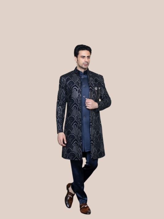 Albion Men's Stylish Indo Western Ethnic Suit With Contemporary Design