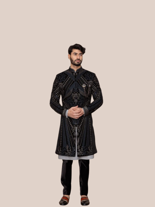 Albion Men’s Luxury Indo-Western Ethnic Suit for Special Occasions