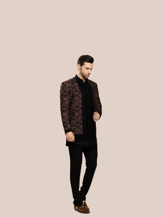 ALBION Designer Indo Western Suit – Men’s Wedding Wear