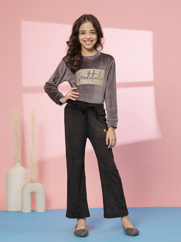 Girls Solid Cotton Trackpant | Comfortable Daily Wear