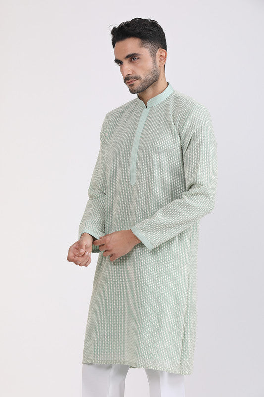 Albion Men Premium Green Kurta Pyjama
