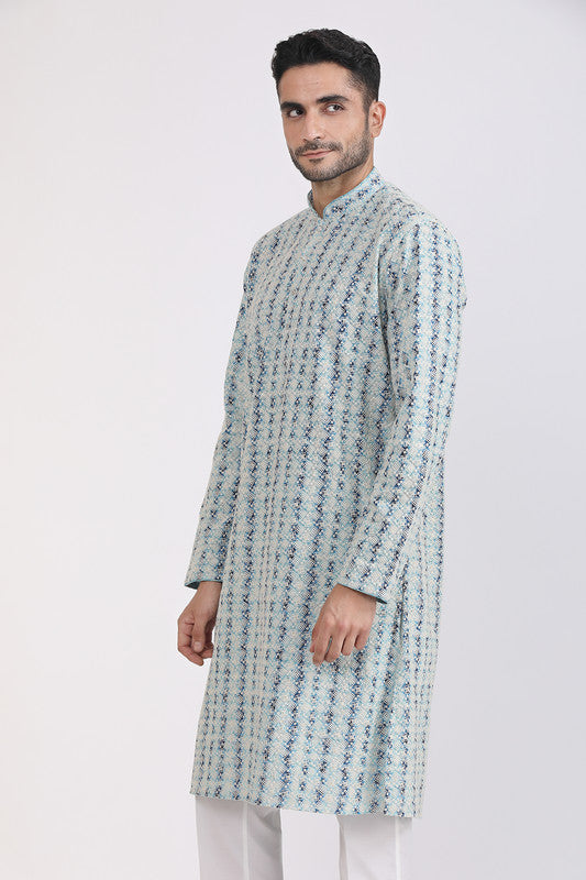 Albion Men Premium Ferozi Kurta Pyjama