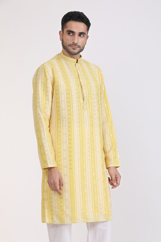 Albion Men Premium Mustard Kurta Pyjama