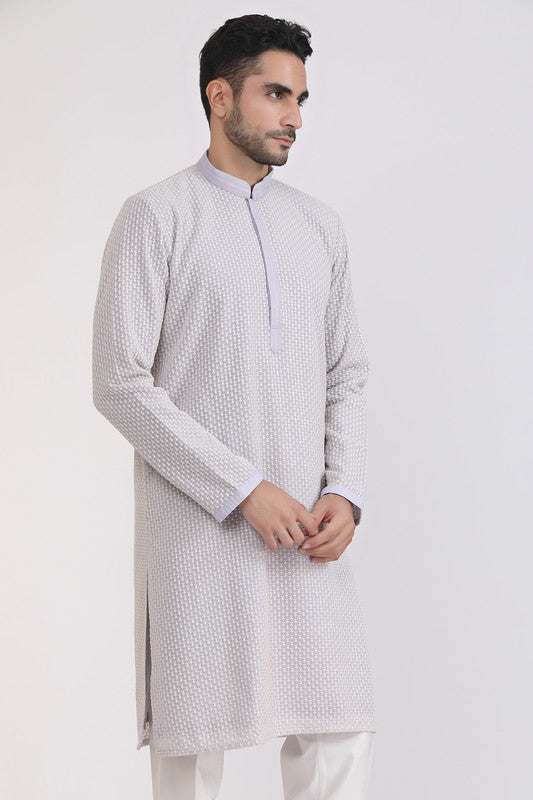 Albion Men Premium Gray Kurta Pyjama
