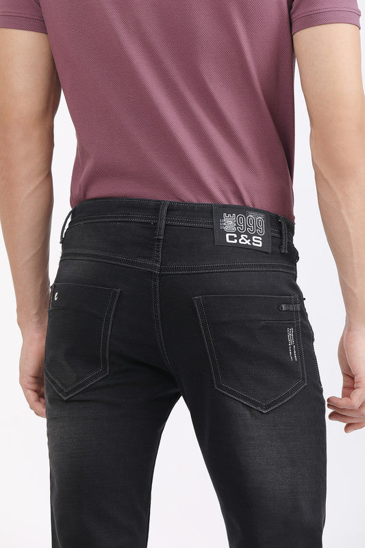 Albion Men Premium Carban Black Jeans
