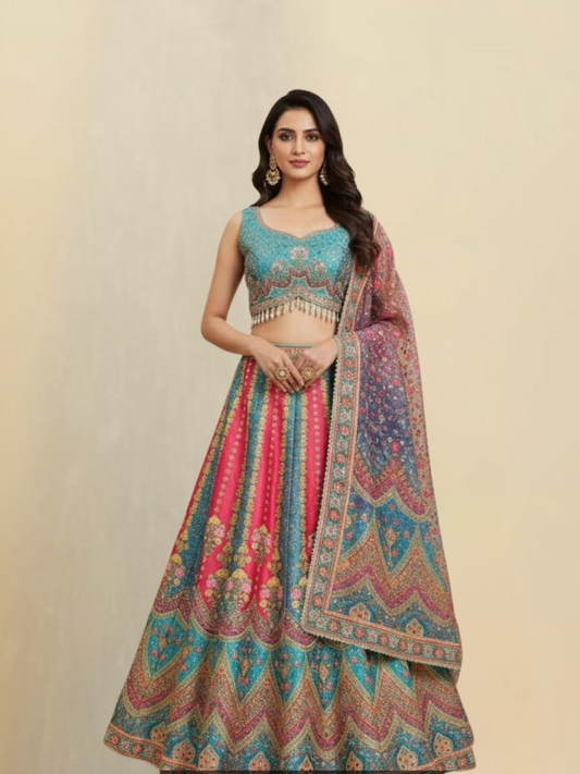 Albion Designer Lehenga Choli Set for Wedding & Reception